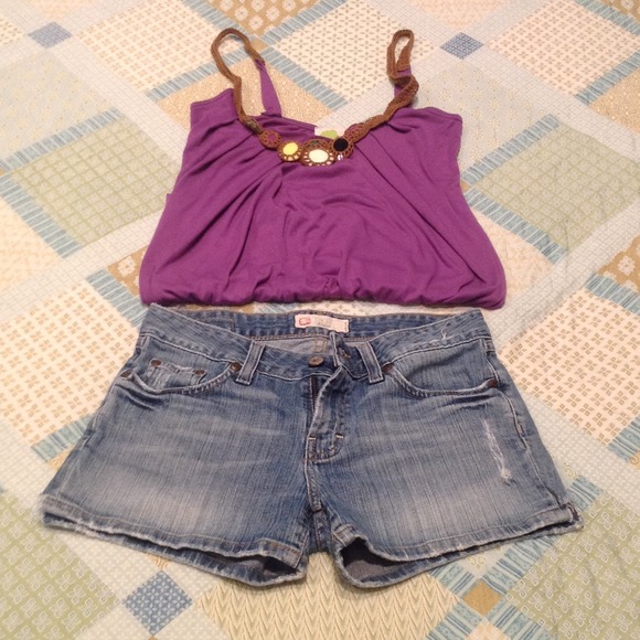 Denim shorts