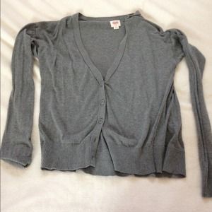Button-down grey cardigan