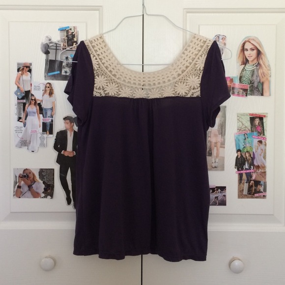 Purple Split Sleeve Blouse