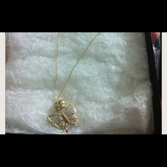 10K gold Butterfly Necklace