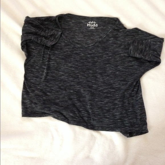 Grey cropped shirt - Picture 1 of 2