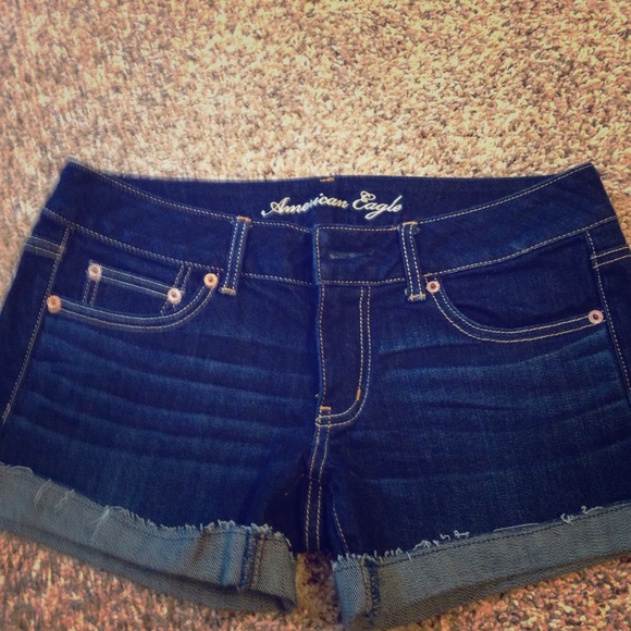 American eagle  dark denim shorts-stretch