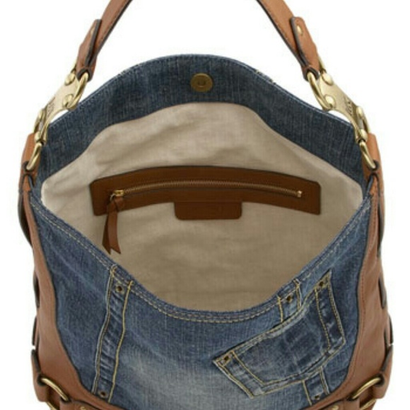 ISO MICHAEL Michael Kors 'Saratoga' Denim Hobo - Picture 2 of 4