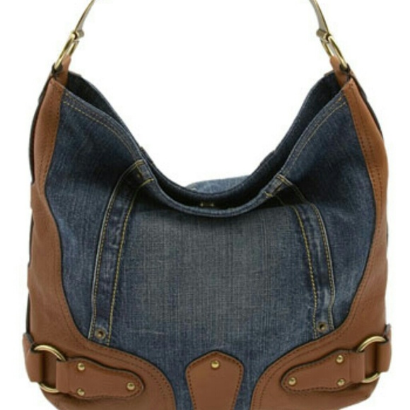 ISO MICHAEL Michael Kors 'Saratoga' Denim Hobo - Picture 3 of 4