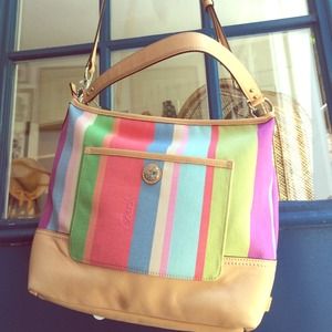 Multicolored coach purse