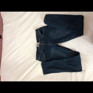 Low rise dark wash jeans