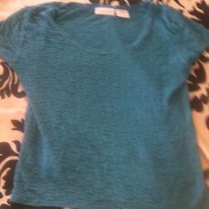 Vintage worthington stretch crop top in blue