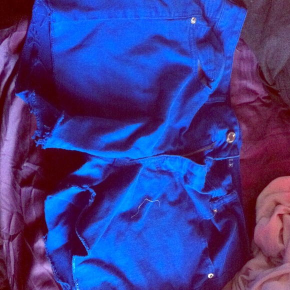 Blue cut off shorts from American Eagle