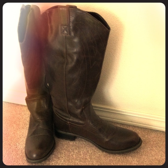 Forever 21 Chocolate Brown Cowboy Boots NWOT