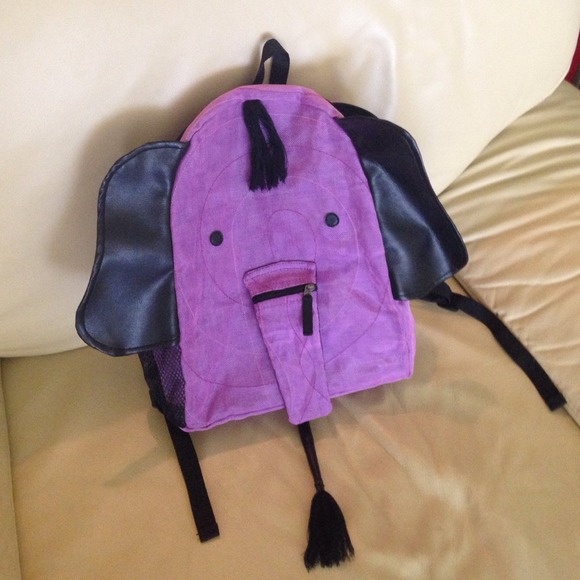 Handmade Purple Elephant Backpack