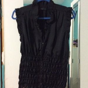 Zara silk blouse black