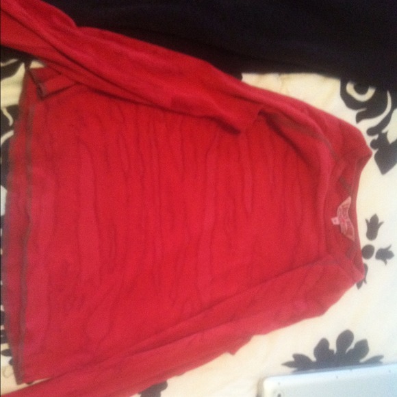 Lucky Brand burgundy long sleeve tee