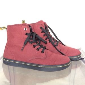 Maroon Dr. Martens sneakers