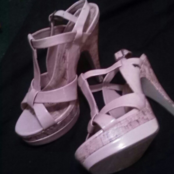 REDUCED! Nude heeled sandals