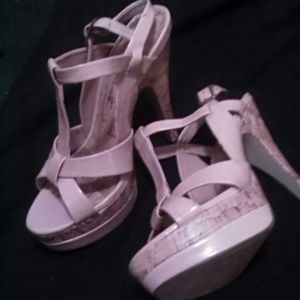 REDUCED! Nude heeled sandals