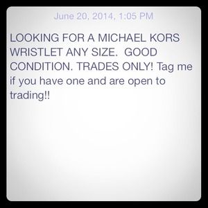 Mk Michael kors. IN SEARCH OF. WANTED.