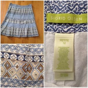 Sigrid Olsen Tribal Print Skirt