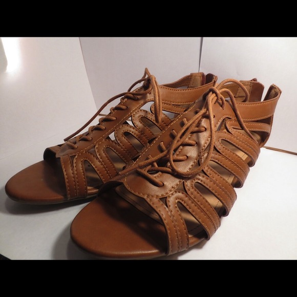 Brown Oxford Lace-Up Sandals