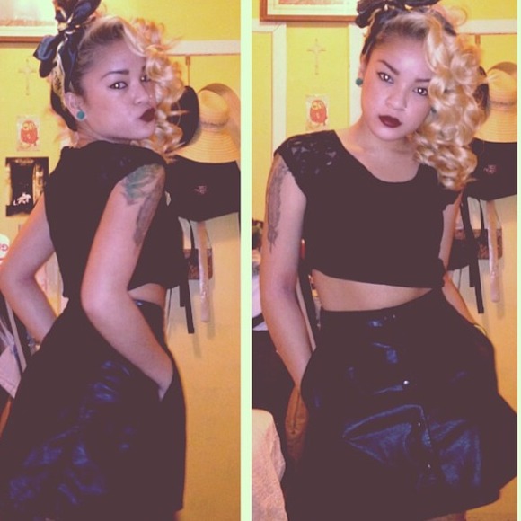 leather skirt from nastygal