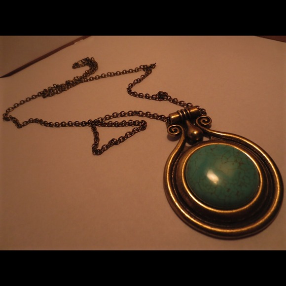 Teal Drop-Necklace