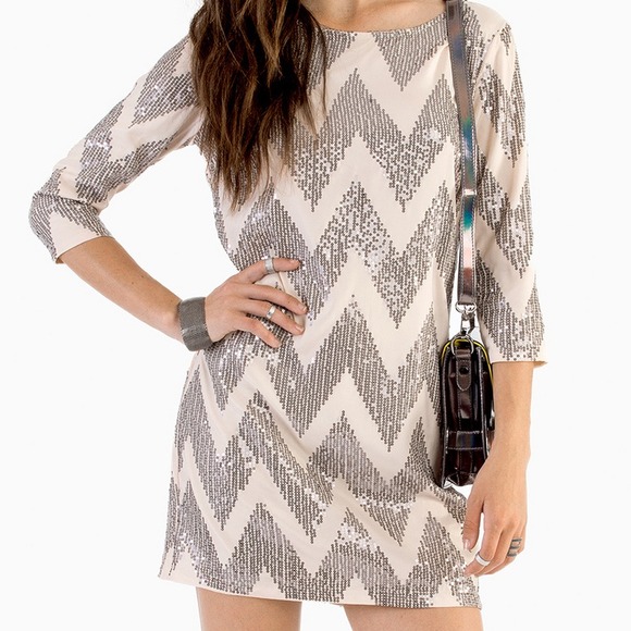 Tobi Sparkle in Time Shift Dress