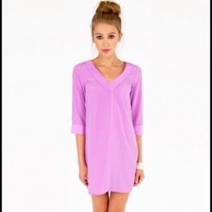 Tobi Purple V Shift Dress