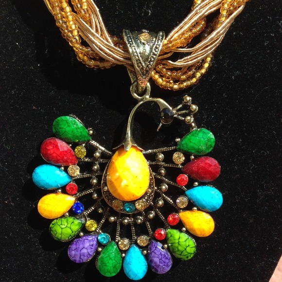 Gorgeous Peacock Necklace❌SOLD❌ - Picture 2 of 4
