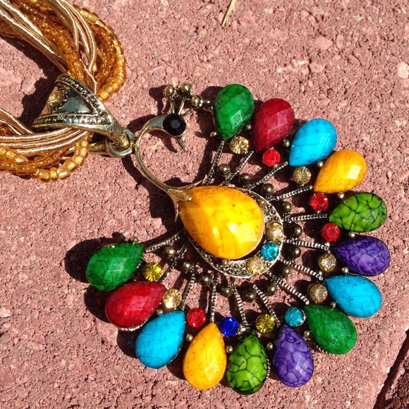 Gorgeous Peacock Necklace❌SOLD❌ - Picture 4 of 4