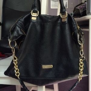 *Reserved* Large Black Leather Steve Madden Bag