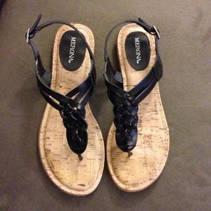 Merona Elaina braided sandals in black