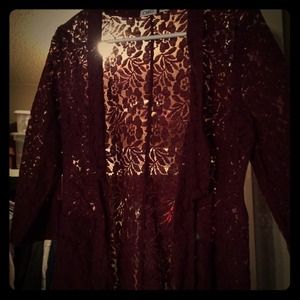 Burgundy lace jacket