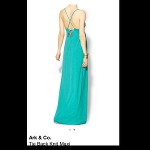 Ark & Co. Dresses - Teal Tie Back Knit Maxi by Ark & Co. Ark & Co. Dresses - Teal Tie Back Knit Maxi by Ark & Co.