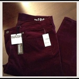 Gap 1969 skinny stretch burgundy denim