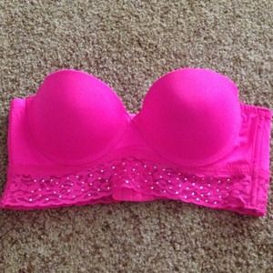 Bright pink bustier