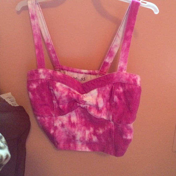 PINK TIE DYE BRALETTE/CROP TOP/ TANK! - Picture 1 of 3