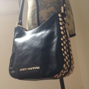 Juicy Couture Black Leather With Gold Studs