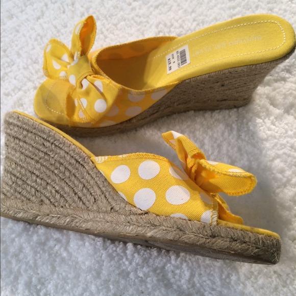 Montego Bay Polka dot wedges was $10