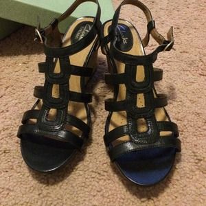 Artisan Kyna Wise Wedge by Clarks in Black