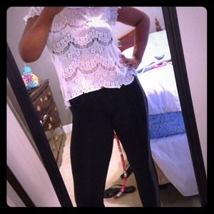🎀Cute vintage white lace top🎀