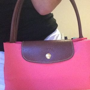 Longchamps Le Pilage Large Tote in Pink
