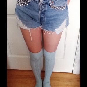 MINT OVER THE KNEE SOCKS NWOT