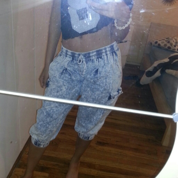 Denim joggers