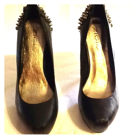 ZiGiny Shoes - FINAL DISCOUNT ZiGiny black spiked stilettos. 9
