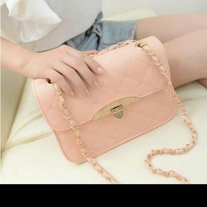 cute purse soft pink/gold straps (NWOT)