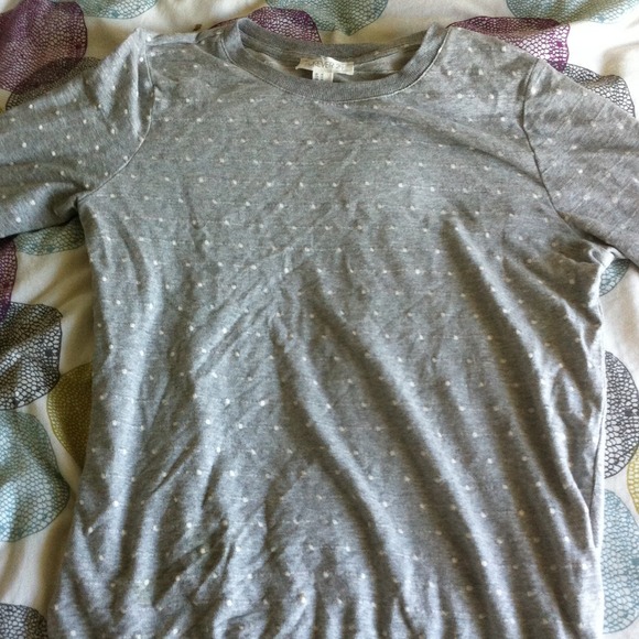 Forever 21 Polka Dot Long Sleeve Top Sweater