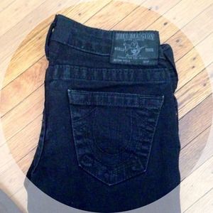 True Religion black skinny jeans