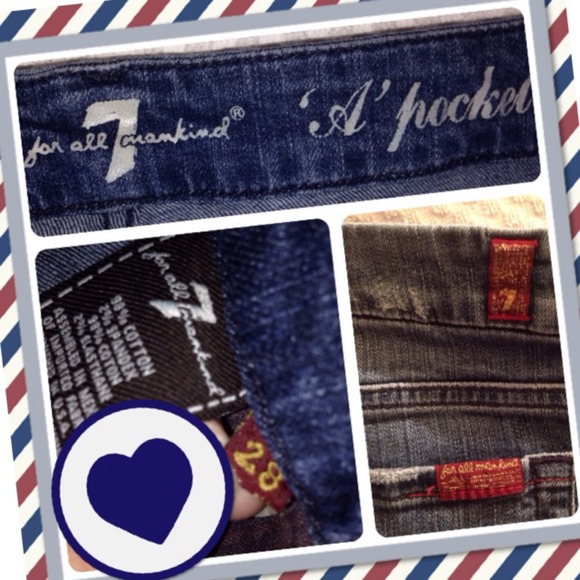 7 For All Mankind "A Pocket" Jeans in Size 28.
