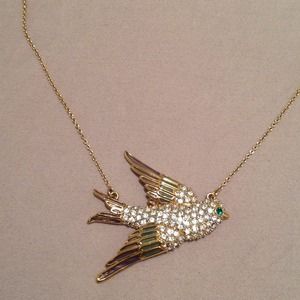 Golden birdie necklace