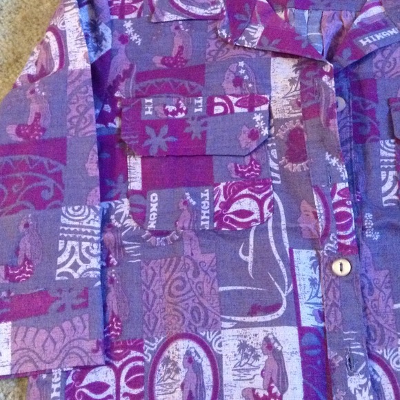 Retro Hinano Tahiti wahine button up 😎🌺 - Picture 3 of 4