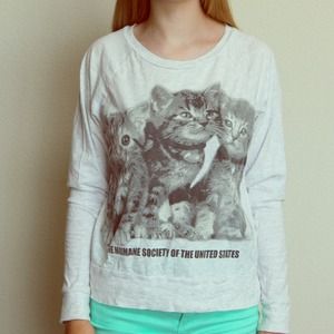 Long sleeves humane society cat shirt